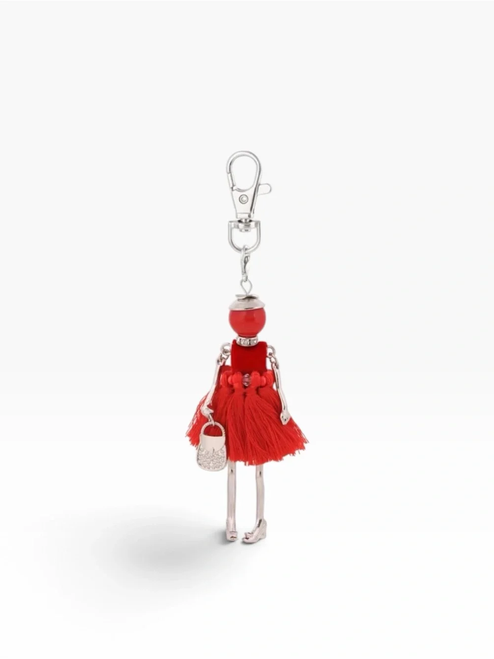 Fashion Dress Tassel Keychain Bag Charm